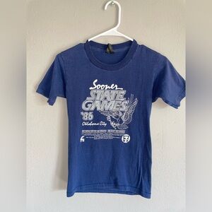 Oklahoma Sooner state Games Vintage 80s 1986 T-Shirt Small 7 eleven ktvy 4